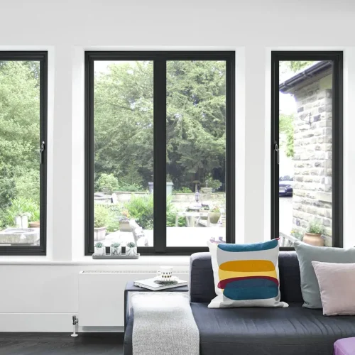 black aluminium windows